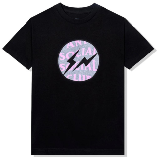 Anti Social Social Club x Fragment Called Interference Tee (FW22) Black "Black T-shirt from Anti Social Social Club x Fragment featuring the 'Called Interference' graphic, combining striking design with a modern streetwear style."