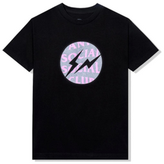 Anti Social Social Club x Fragment Called Interference Tee (FW22) Black "Black T-shirt from Anti Social Social Club x Fragment featuring the 'Called Interference' graphic, combining striking design with a modern streetwear style."