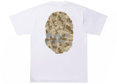 BAPE Sand Camo Big Ape Head Tee White/Beige