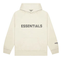 FEAR OF GOD ESSENTIALS HOODIE SS20 "CREAM" "Cream hoodie from collection, featuring a minimalist design and relaxed fit for comfortable, stylish wear."