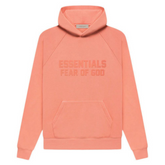 Fear of God Essentials Hoodie Coral "Coral hoodie from designed with a minimalist aesthetic and a relaxed fit for casual comfort and style."