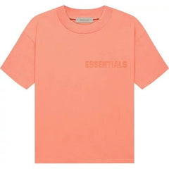 Fear of God Essentials T-shirt Coral "Coral T-shirt from FEAR OF GOD ESSENTIALS, featuring a minimalist design and a relaxed fit, ideal for a comfortable and stylish look."