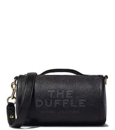 "Marc Jacobs Black The Duffle Crossbody Bag for women, featuring a sleek black design and a compact duffle shape. The bag includes an adjustable strap and a spacious interior, making it a stylish and practical accessory for daily use.