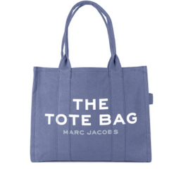 Marc Jacobs Sky Blue The Large Tote Bag for women, featuring a spacious design with sturdy handles and a chic, minimalist aesthetic. Crafted from durable materials, this bag combines functionality and style, making it perfect for everyday use."