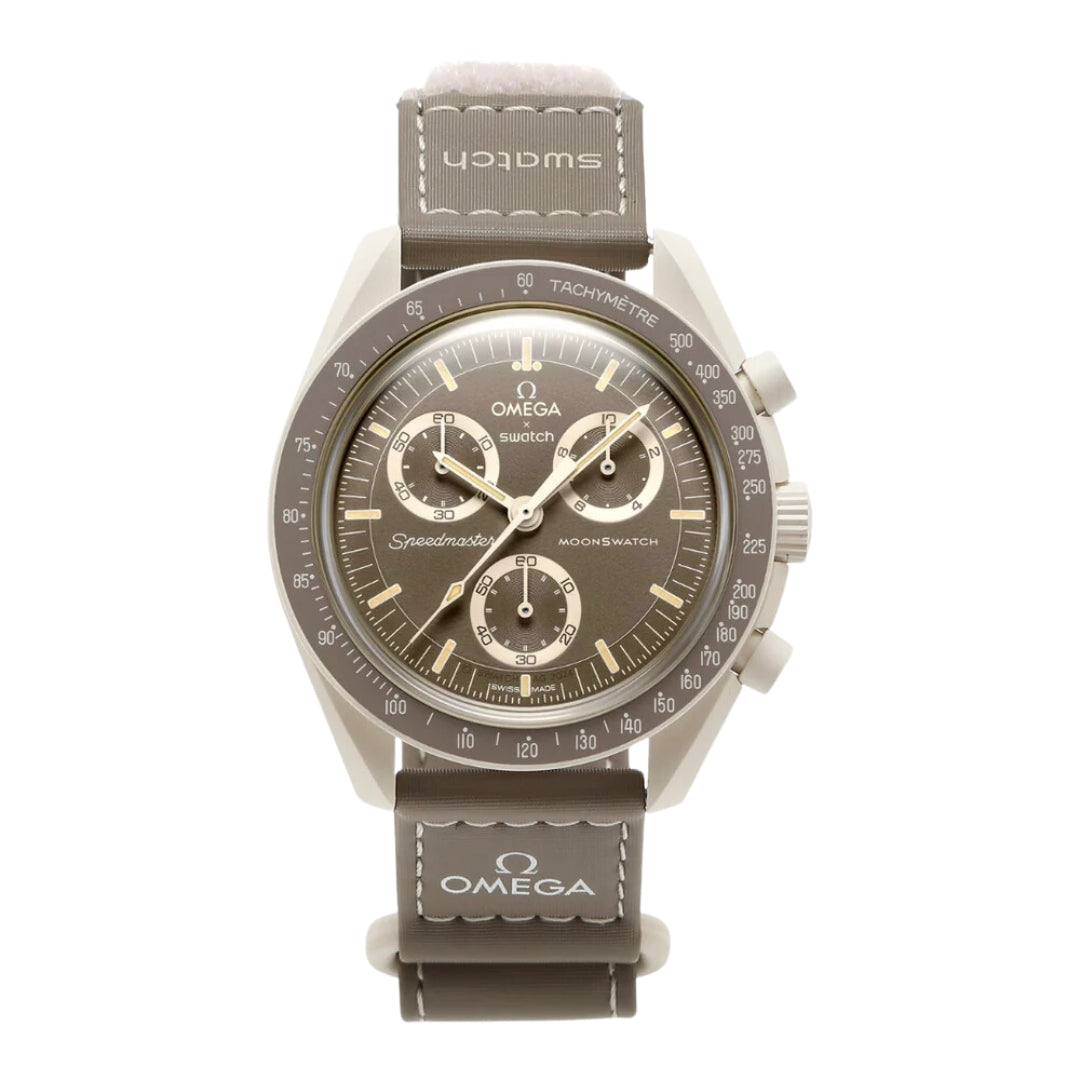 Swatch x Omega Bioceramic Moonswatch Mission to Earth - DESERT, a timepiece that merges timeless elegance with cutting-edge innovation