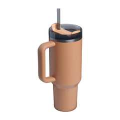 Stanley The Quencher H2.0 Travel Tumbler Camel 40 OZ
Stanley stainless steel tumbler with a handle and reusable straw