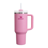 Stanley The Quencher H2.0 Travel Tumbler Peony 40 OZ
Stanley stainless steel tumbler with a handle and reusable straw