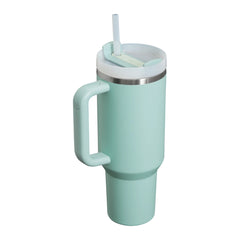 Stanley-The-Quencher-H2.0-Travel-Tumbler-Sea-Foam-40-OZ
Stanley stainless steel tumbler with a handle and reusable straw