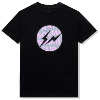 Anti Social Social Club x Fragment Called Interference Tee (FW22) Black "Black T-shirt from Anti Social Social Club x Fragment featuring the 'Called Interference' graphic, combining striking design with a modern streetwear style."



