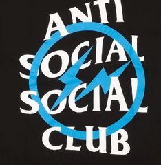 Anti Social Social Club x Fragment Design Blue Bolt Tee "Black"