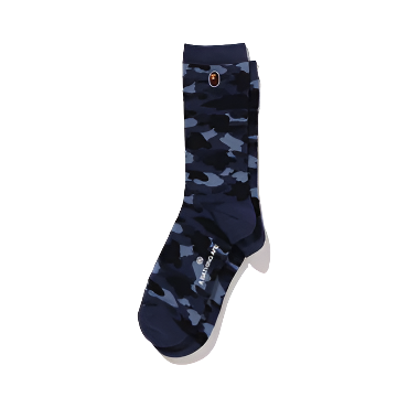 Color Camo Ape Head Point Socks "Colorful camouflage socks featuring a graphic of an ape head at the ankle, designed for a fun and stylish look."



