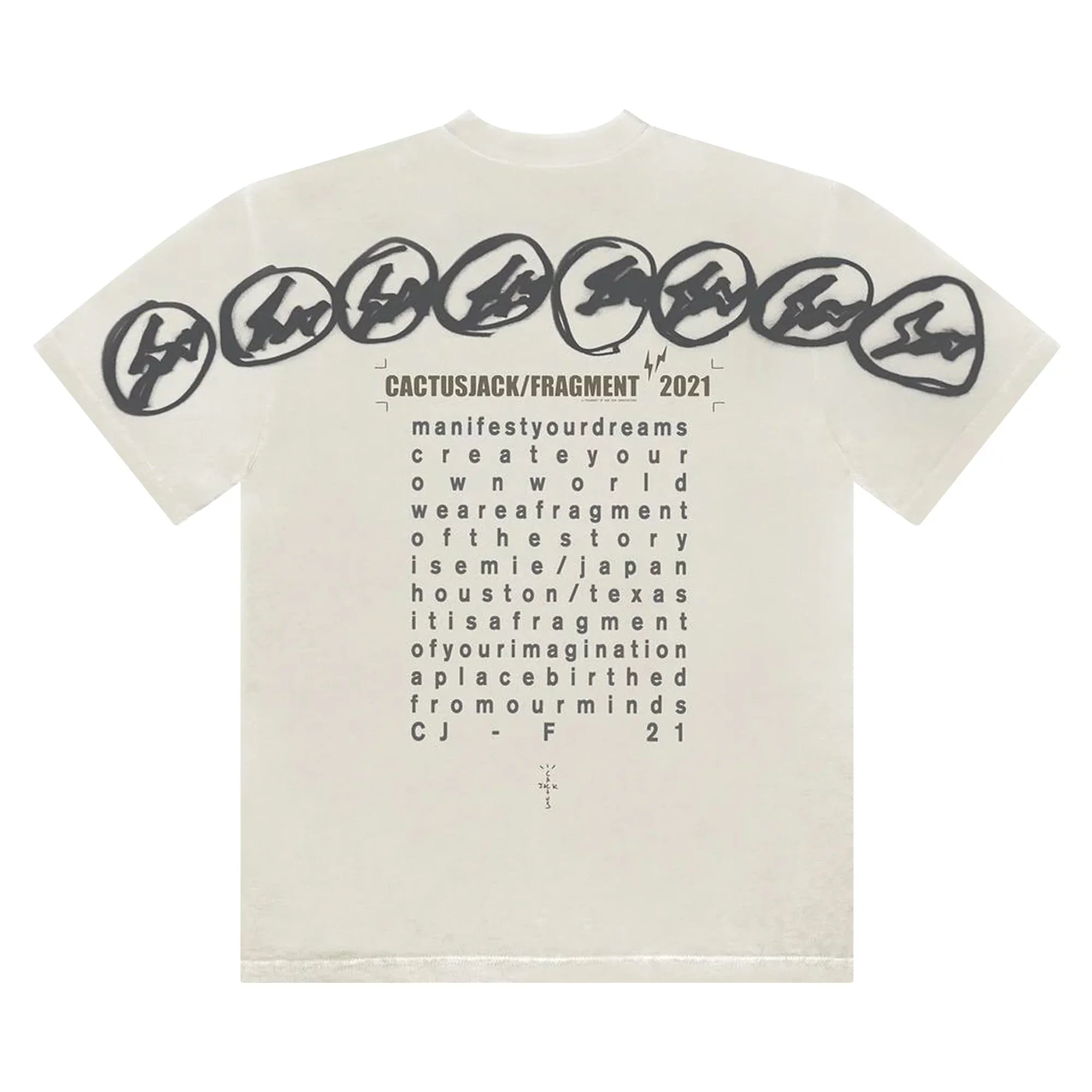 Cactus Jack by Travis Scott For Fragment Manifest Tee "White"