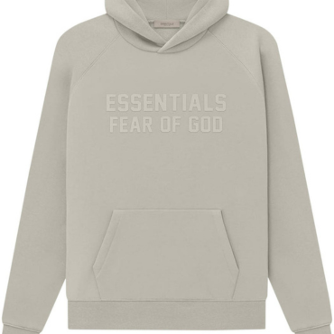 Essentials Seal Hoodie "Seal-colored hoodie from designed with a minimalist aesthetic and a relaxed fit for casual comfort."