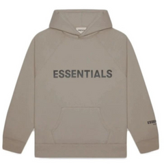 FEAR OF GOD ESSENTIALS HOODIE SS20 "TAUPE" "Taupe hoodie from FEAR OF GOD ESSENTIALS SS20 collection, featuring a minimalist design and relaxed fit for a comfortable, stylish look."



