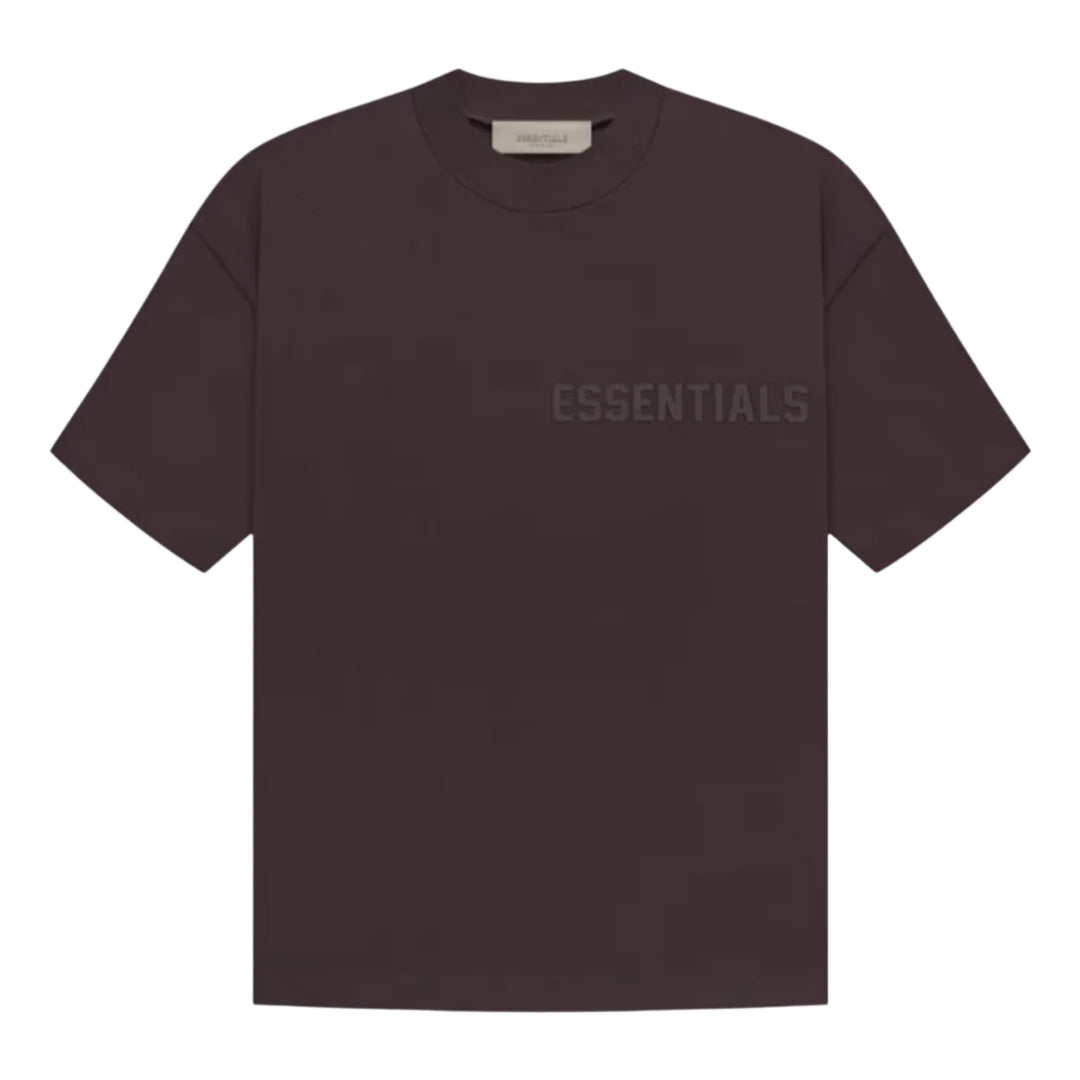 FEAR OF GOD ESSENTIALS SS TEE PLUM featuring a sleek, minimalist design and a comfortable, relaxed fit."