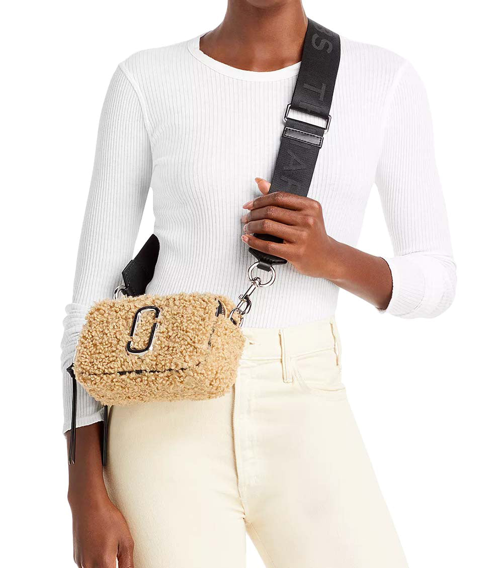 Marc Jacobs Beige Snapshot Teddy Small Crossbody Bag for Women