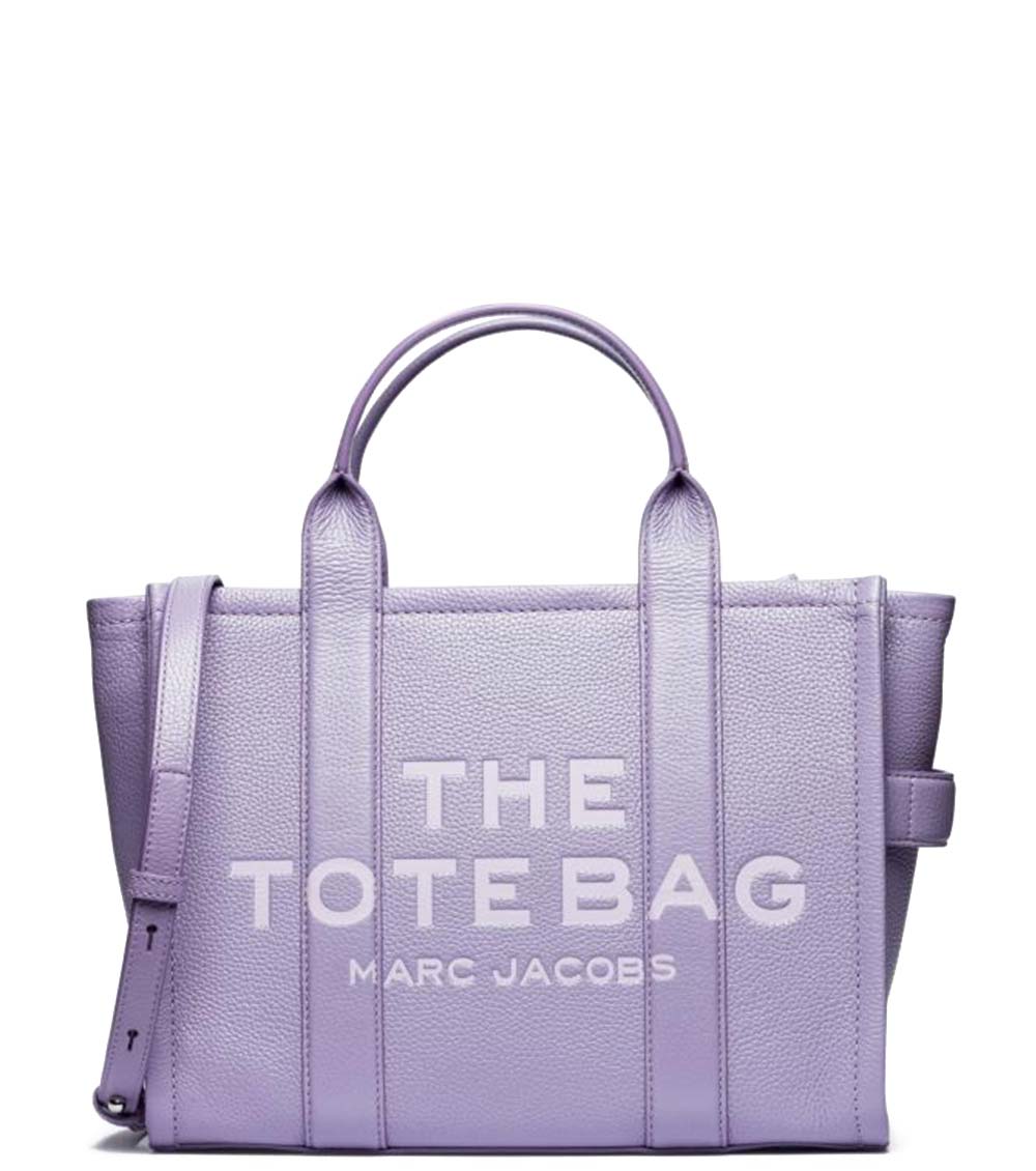 "Marc Jacobs Lavender The Tote Medium Satchel for women, featuring a soft lavender color and a spacious design. The satchel includes sturdy top handles and a versatile interior, making it a stylish and practical accessory for everyday use."



