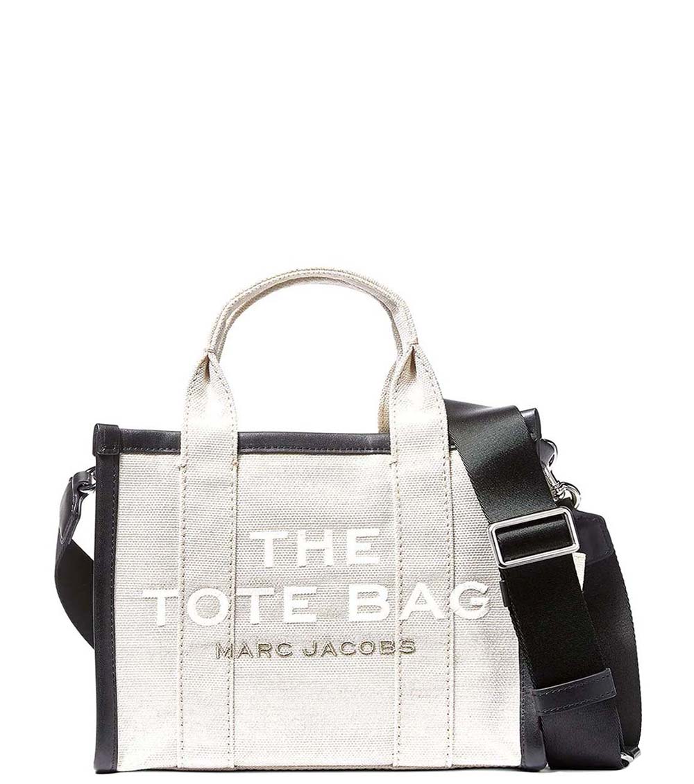 "Marc Jacobs Off White The Summer Mini Satchel for women, featuring a soft off-white color and a compact design. The satchel includes top handles and a detachable shoulder strap, making it a stylish and versatile.



