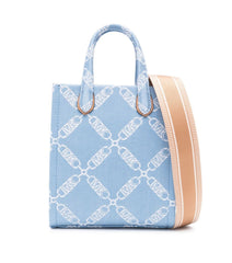  "Michael Kors Blue Gigi Shopping Bag for women, featuring a chic blue design with a spacious interior and elegant handles. Crafted from high-quality materials, this bag combines style and functionality, making it perfect for everyday use."



