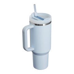Stanley The Quencher H2.0 Travel Tumbler Glacier 40 OZ
Stanley stainless steel tumbler with a handle and reusable straw