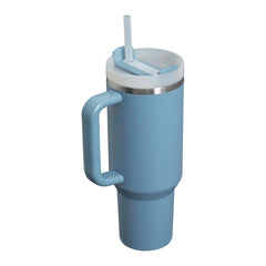 Stanley The Quencher H2.0 Travel Tumbler Indigo 40 OZ
Stanley stainless steel tumbler with a handle and reusable straw