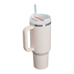 Stanley The Quencher H2.0 Travel Tumbler Rose Quartz 2.0 40 OZ
Stanley stainless steel tumbler with a handle and reusable straw