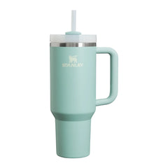 Stanley-The-Quencher-H2.0-Travel-Tumbler-Sea-Foam-40-OZ
Stanley stainless steel tumbler with a handle and reusable straw