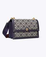 TORY BURCH T Monogram Jacquard Shoulder Bag With Adjustable Strap