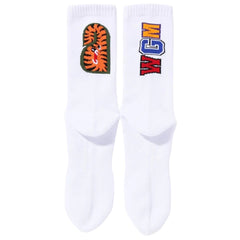 A Bathing Ape Men Shark Socks (white)