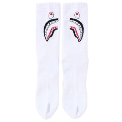 A Bathing Ape Men Shark Socks (white)